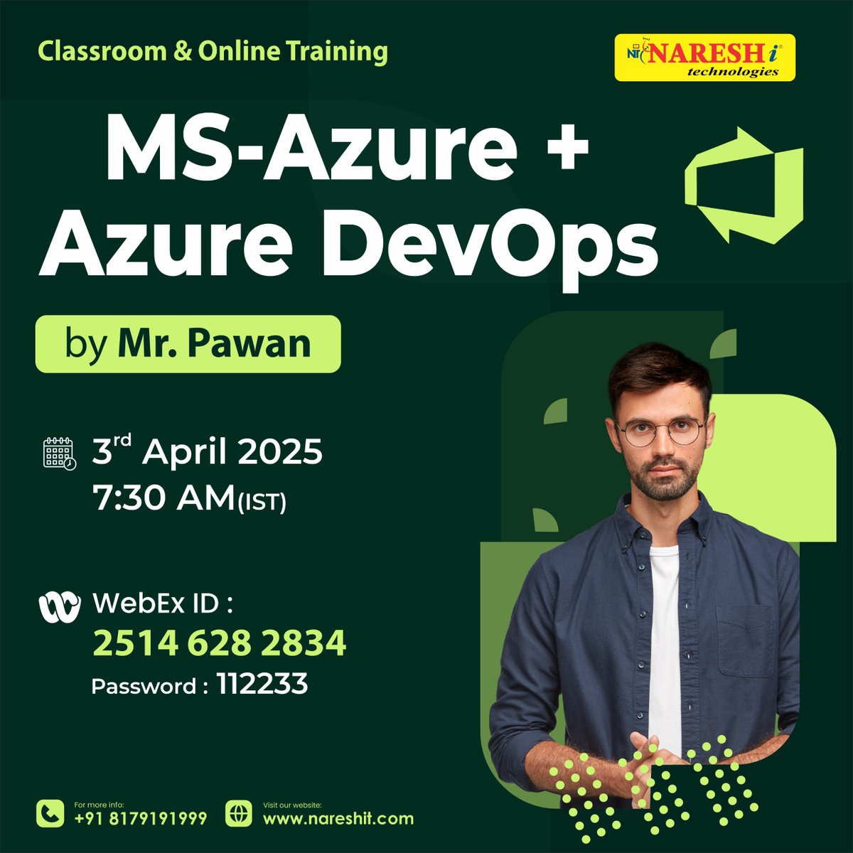 nareshitech's tweet image. 🔴 Classroom &amp;amp; Online Training in Ameerpet 🔴
👉Join our Ms Azure + Azure DevOps Training
✍️ Registration Link: t.ly/AzDev-3A

👉New Batch Details:
Date: 3rd April 2025
Time: 7:00 AM to 8:30 AM
Mode of Training: Classroom / Online

#Microsoftazure #devops #azureadmin