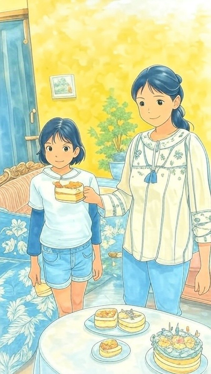 cooking24453's tweet photo. My daughters  Ghiblis 

#Ghibli #gorkai #ChatGPT https://t.co/egHmWUNQYR