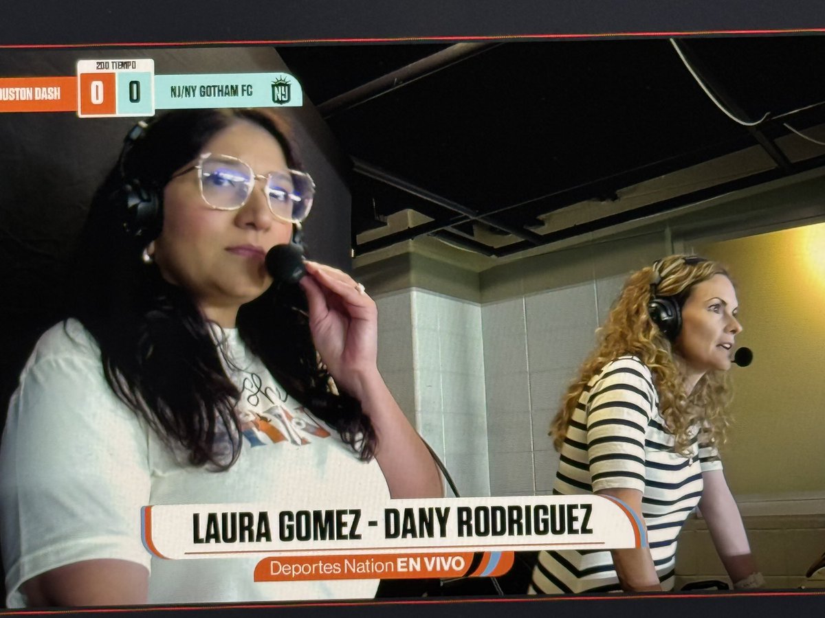 Alex R Parra (@alexrparra) on Twitter photo History made tonight <a href="/HoustonDash/">Houston Dash</a> vs <a href="/GothamFC/">Gotham FC</a> on <a href="/deportesnation/">Deportes Nation</a> the first time that two #Latinas were on the call of a professional Houston sports team. Congratulations to the amazing <a href="/DanyRodriguezR/">Dany Rodriguez</a> and <a href="/LauraGomezNews/">Laura M. Gómez</a> as pioneers and role models. #SheShines #GoBeyond History made tonight <a href="/HoustonDash/">Houston Dash</a> vs <a href="/GothamFC/">Gotham FC</a> on <a href="/deportesnation/">Deportes Nation</a> the first time that two #Latinas were on the call of a professional Houston sports team. Congratulations to the amazing <a href="/DanyRodriguezR/">Dany Rodriguez</a> and <a href="/LauraGomezNews/">Laura M. Gómez</a> as pioneers and role models. #SheShines #GoBeyond