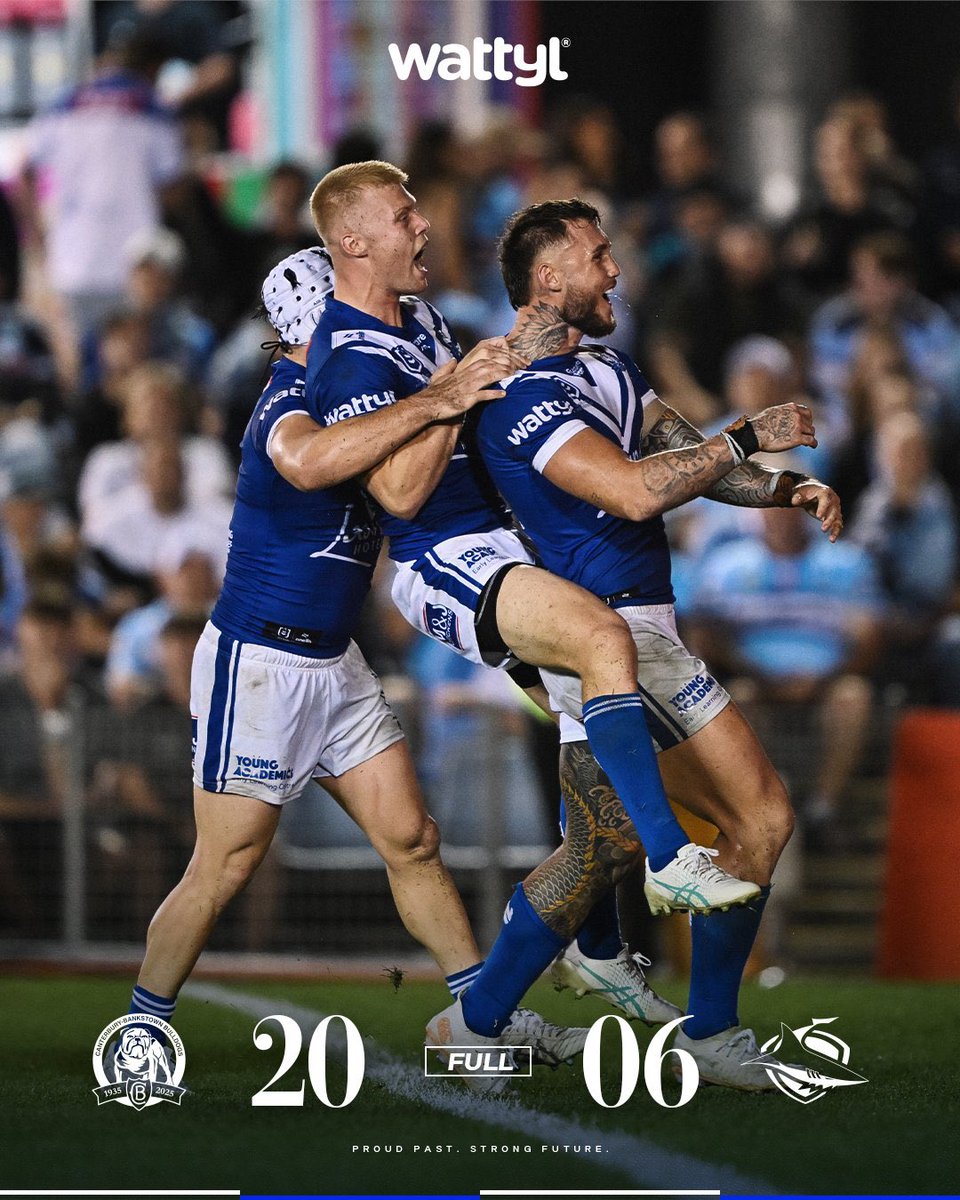 Where to begin with this <a href="/NRL_Bulldogs/">Canterbury-Bankstown Bulldogs</a> team? 

There wasn't bad player in the team.

Attack ✅
Defence ✅
Attitude ✅
4 players out? No problem! 

WE ARE THE REAL DEAL! 

#proudtobeabulldog #ourprideourpack #dogsofwar