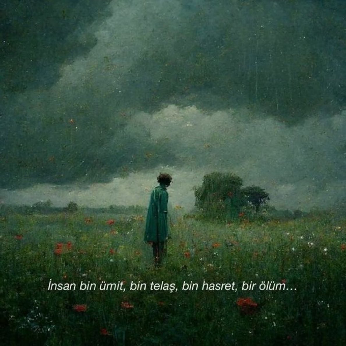 “İnsan bin ümit, bin telaş, bin hasret, bir ölüm..”