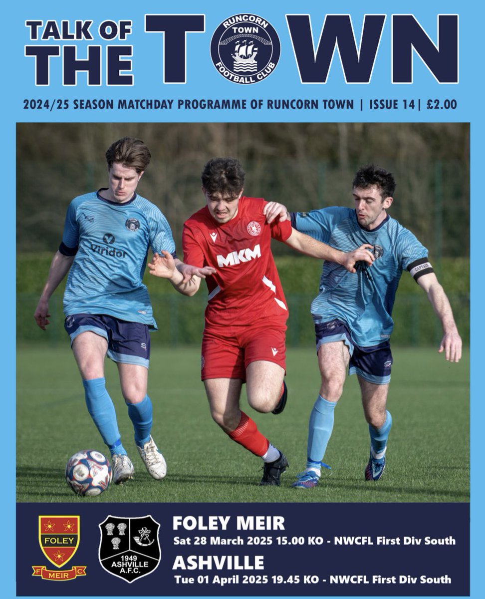 Runcorn Town FC (@runcorntown) on Twitter photo If you are joining us for this afternoon’s game don’t forget to grab a copy of our award-winning matchday programme Talk of the Town on sale at the turnstile.
It is a double edition also covering Tuesday’s game against Ashville.
Thanks to <a href="/KDSPhotographs/">Kieran Stoddart</a> for the cover photo 🤝 If you are joining us for this afternoon’s game don’t forget to grab a copy of our award-winning matchday programme Talk of the Town on sale at the turnstile.
It is a double edition also covering Tuesday’s game against Ashville.
Thanks to <a href="/KDSPhotographs/">Kieran Stoddart</a> for the cover photo 🤝