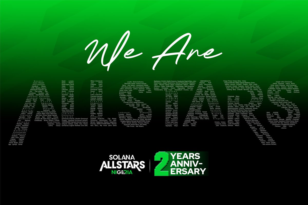 ViktorSimdope's tweet photo. 2️⃣ years ago, on the 29th of March, 2023! We had our very first @SolanaAllstars event in Nigeria 🇳🇬 

It's such a great honor to keep doing what I love the most 💜 and grateful for this opportunity, and the path it has caved for everyone we've onboarded to this family ⭐️  

Inviting you to our event today across Nigeria as we celebrate together 🥳

➡️https://t.co/nQRCw5r7Dm 

#AllstarsNG2️⃣