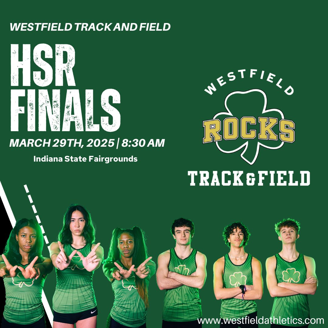 rocksathletics's tweet image. ☘️MEET DAY☘️

☘️HSR Finals
📍State Fairgrounds: Indiana Farm Bureau Fall Creek Pavilion
⏰8:30 AM