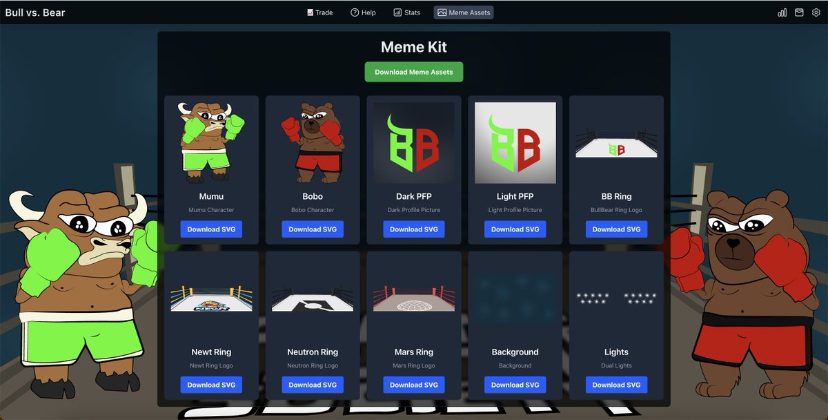 In addition to platform Stats - we have access to Meme Assets on <a href="/bullbear_zone/">Bull vs. Bear</a> 📈📉

bullbear.zone/assetkit

Use them to enter the meme competition &amp; grab a share of $NTRN prize 💰

Happy trading 🤑

<a href="/mars_protocol/">Mars Protocol 🔴</a>