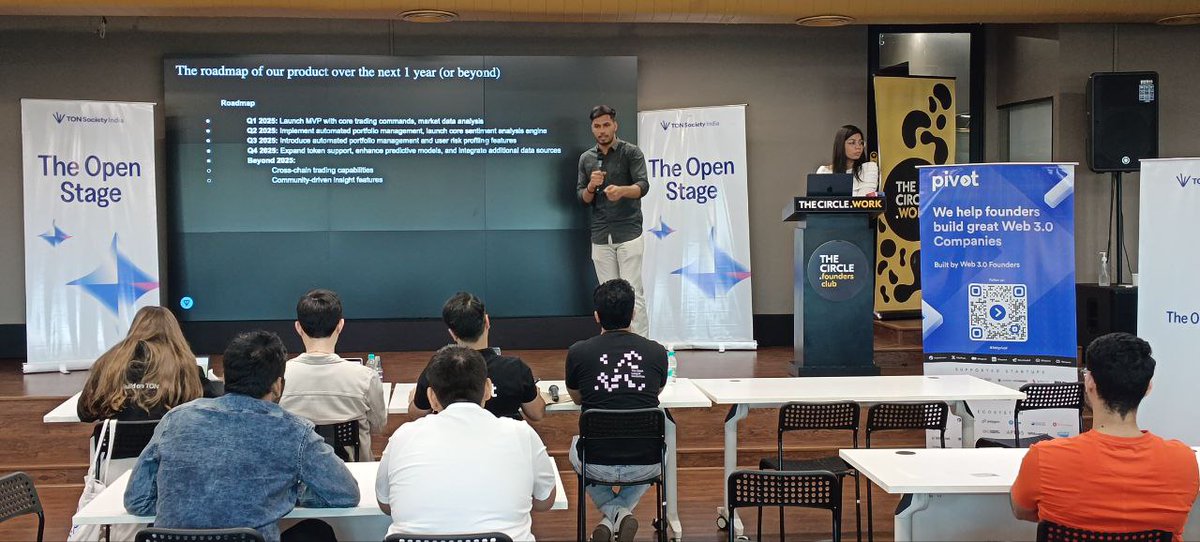 Pivot (@0xpivot_) on Twitter photo π₯<a href="/TON_SocietyIND/">TON Society India</a> "The Open Stage" is officially ON! π₯
The energy is β‘οΈβ‘οΈ as 15+ #Web3 startups take the mic, pitching bold ideas to <a href="/ton_society/">TON Society</a> & <a href="/0xPivot_/">Pivot</a> for a prize that could include a fast track into TON Nest!
Team Pivot is there interacting with the fresh faces in the π₯<a href="/TON_SocietyIND/">TON Society India</a> "The Open Stage" is officially ON! π₯
The energy is β‘οΈβ‘οΈ as 15+ #Web3 startups take the mic, pitching bold ideas to <a href="/ton_society/">TON Society</a> & <a href="/0xPivot_/">Pivot</a> for a prize that could include a fast track into TON Nest!
Team Pivot is there interacting with the fresh faces in the