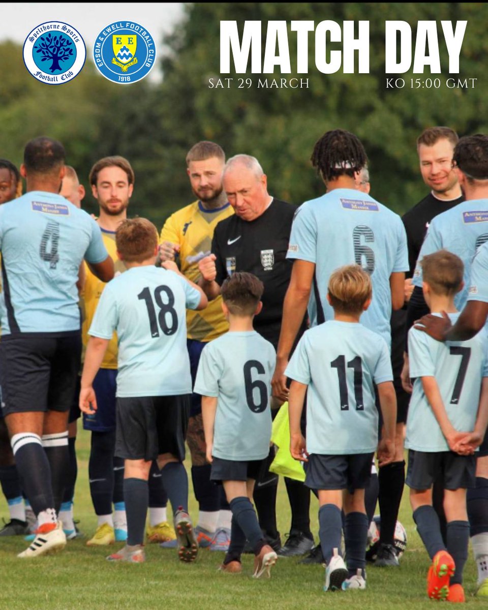 MATCHDAY | Spelthorne Sports vs. Epsom &amp; Ewell
📍 Spelthorne Sports Club
⏰ KO: 3PM
🎟️ Adults £8 | Concessions £5 | U16s £2