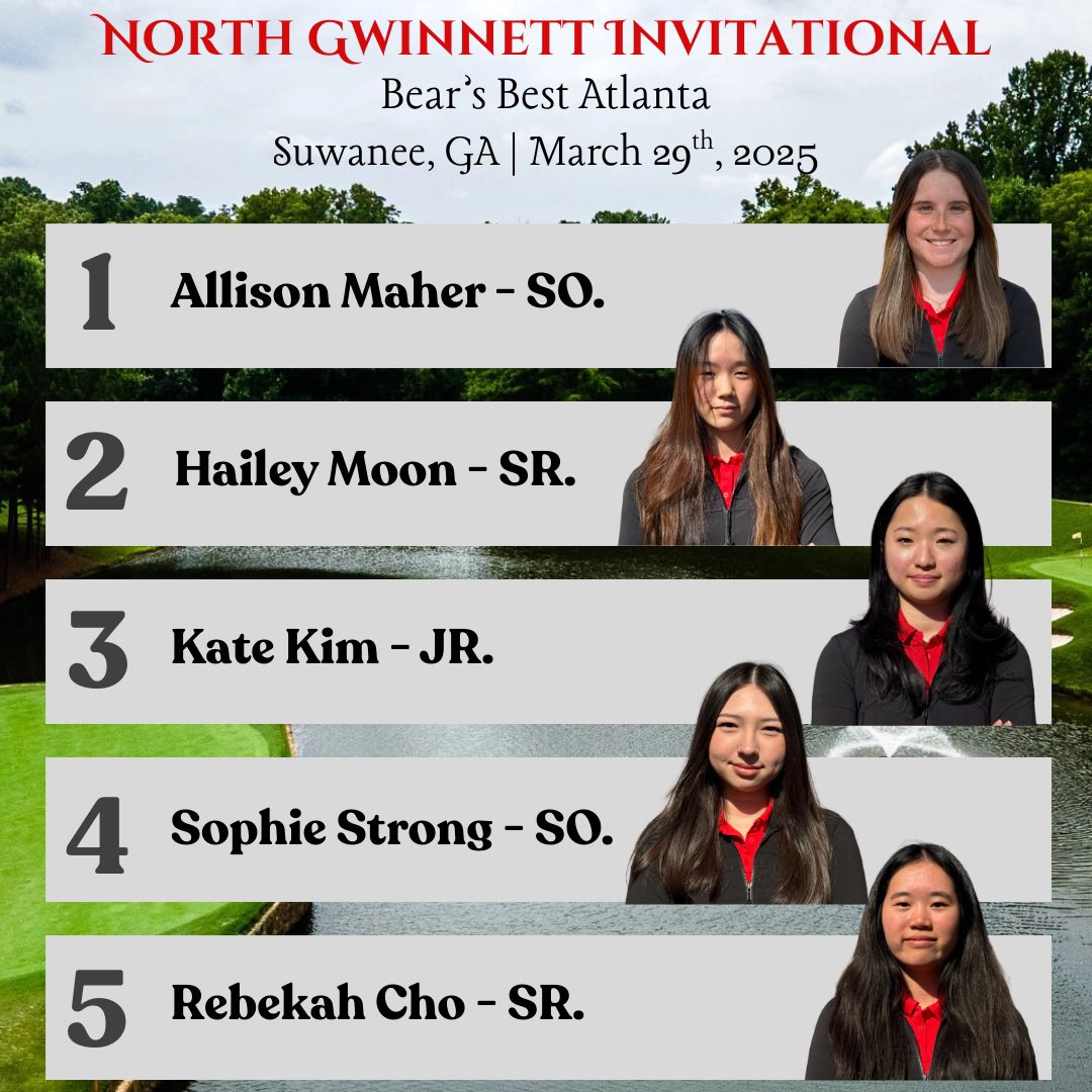 Delighted to have so many great teams join us for our girls home invitational at <a href="/bearsbestatl/">Bear's Best Atlanta</a> today! Shotgun start at 9 AM - follow along with live scoring on the GHSA Golf App!

#NorthGolf ⛳️🏆🐾