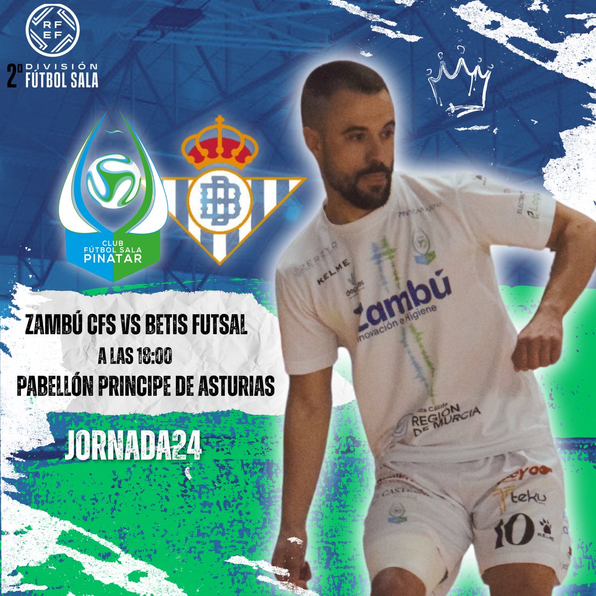 Juanpi 🧻 🧼 🧴 (@10juanpi10) on Twitter photo ▶️ Jornada 2️⃣4️⃣
🆚 <a href="/RealBetisFS/">Real Betis Futsal</a>
🕕 18:00h
🏟️ Pabellón Príncipe de Asturias
#️⃣ #ZambúPinatarRealBetis
#GOZambú <a href="/CFS_Pinatar/">Zambú CFS Pinatar</a>
VAAAAAAAAAMOS!!!!! ▶️ Jornada 2️⃣4️⃣
🆚 <a href="/RealBetisFS/">Real Betis Futsal</a>
🕕 18:00h
🏟️ Pabellón Príncipe de Asturias
#️⃣ #ZambúPinatarRealBetis
#GOZambú <a href="/CFS_Pinatar/">Zambú CFS Pinatar</a>
VAAAAAAAAAMOS!!!!!
