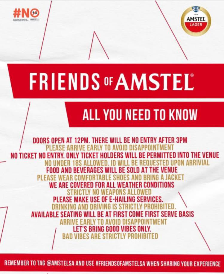 Big fixture today at #FriendsOfAmstelSA