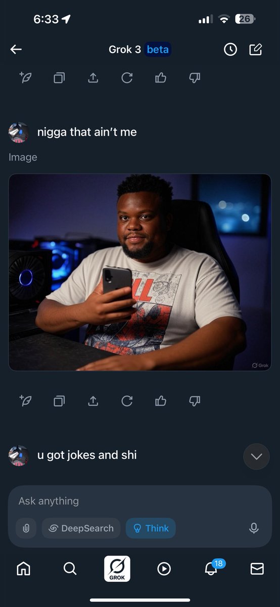 ImJayG_'s tweet photo. Ai getting a lil too smart @grok https://t.co/r3G8edSZ6z