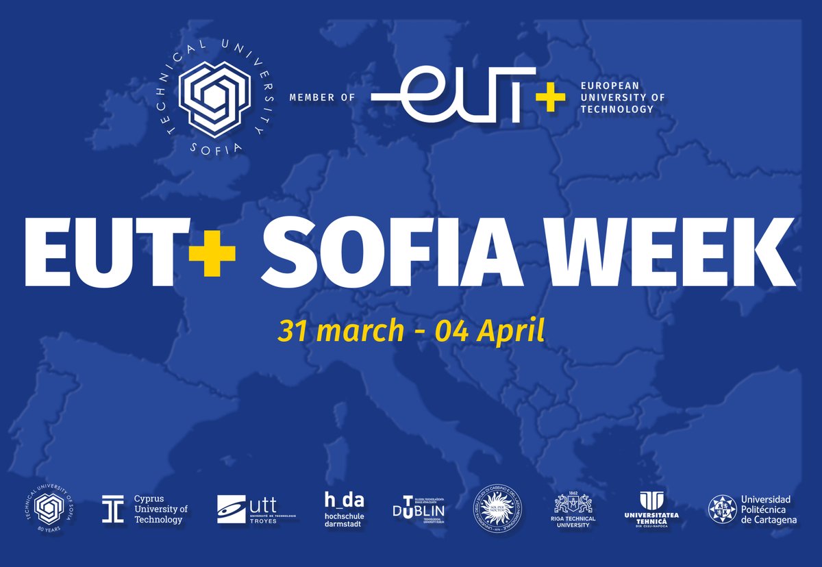 TUSofiaEUT's tweet photo. The Technical University of Sofia will host a regular meeting with EUt+ partners https://t.co/l6fnJIEwPs https://t.co/WJin6jESPR
