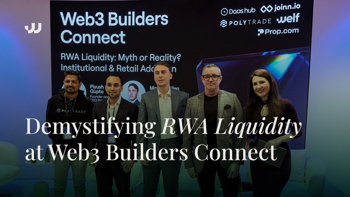 Welf Finance (@welffinance) on Twitter photo Demystifying RWA Liquidity at Web3 Builder Connect!
We had a great time joining the conversation at <a href="/Daoshub/">Daos hub Dubai</a> alongside industry leaders from <a href="/Polytrade_fin/">Polytrade</a>, <a href="/PropChainGlobal/">Propchain</a>, and <a href="/JoinnFinance/">Joinn Finance</a>.
Together, we explored the evolving world of Real-World Assets and their growing Demystifying RWA Liquidity at Web3 Builder Connect!
We had a great time joining the conversation at <a href="/Daoshub/">Daos hub Dubai</a> alongside industry leaders from <a href="/Polytrade_fin/">Polytrade</a>, <a href="/PropChainGlobal/">Propchain</a>, and <a href="/JoinnFinance/">Joinn Finance</a>.
Together, we explored the evolving world of Real-World Assets and their growing