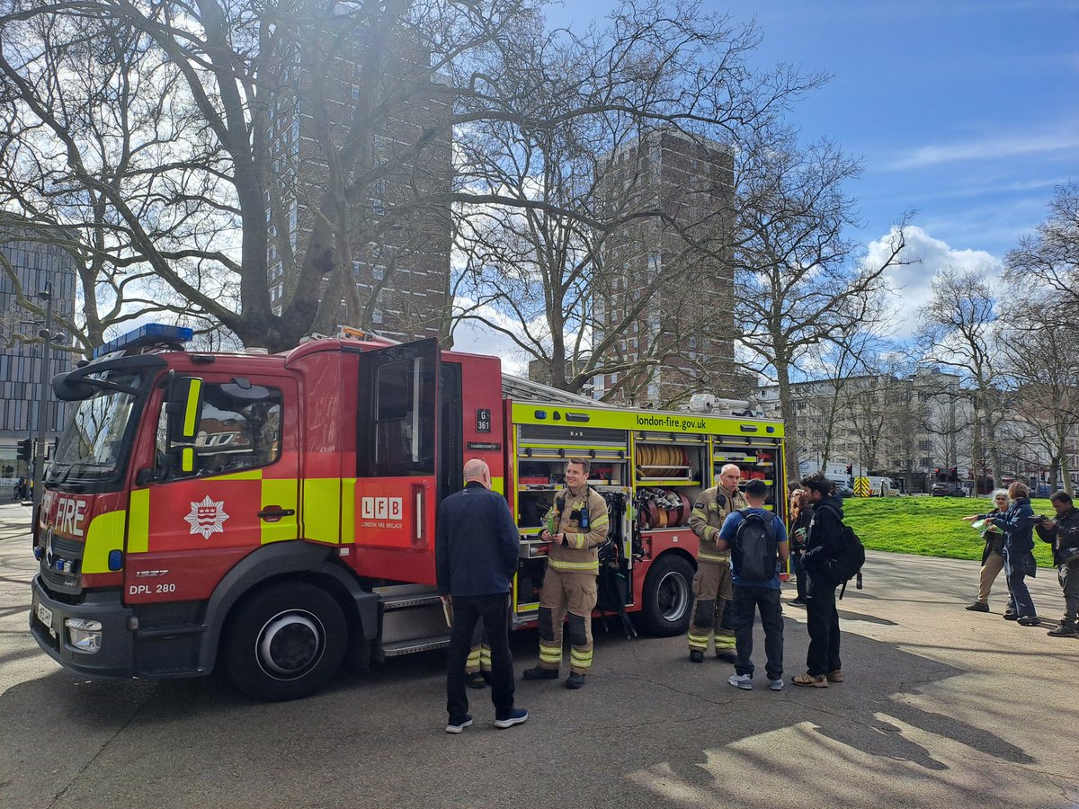 A successful day for <a href="/LondonFire/">London Fire Brigade</a> on Shepherds bush green promoting our #chargesafe campaign. Hammersmith fire station white watch and <a href="/LBHF/">H&F Council</a> engaged with ebike and escooter users to encourage the use of genuine parts and safe charging.