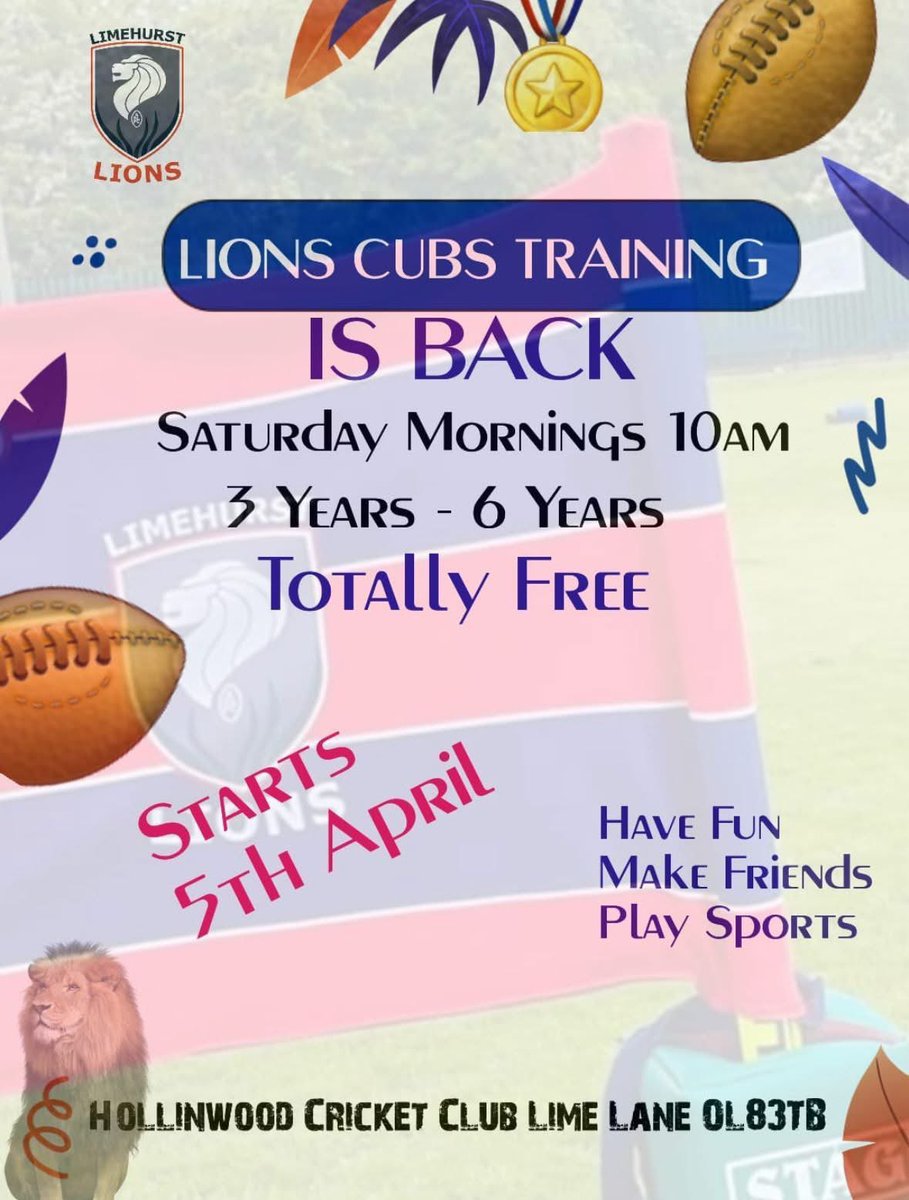 Alan Partington (@alanpartington2) on Twitter photo Free rugby training for 3 - 6 year olds starting next Saturday π¦π¦π¦ <a href="/OldhamCouncil/">Oldham Council</a> <a href="/OfficialOAFC/">(P) Oldham Athletic</a> <a href="/Roughyeds/">Oldham RLFC</a> <a href="/HollinPrimary/">Hollin Primary</a> <a href="/coopfailsworth/">Co-op Academy Failsworth</a> <a href="/StMarysRCFW/">St Mary's RC Primary School, Failsworth</a> <a href="/OasisLimeside/">Oasis Limeside</a> <a href="/limehurstlions1/">Limehurst Lions ARLFC</a> Free rugby training for 3 - 6 year olds starting next Saturday π¦π¦π¦ <a href="/OldhamCouncil/">Oldham Council</a> <a href="/OfficialOAFC/">(P) Oldham Athletic</a> <a href="/Roughyeds/">Oldham RLFC</a> <a href="/HollinPrimary/">Hollin Primary</a> <a href="/coopfailsworth/">Co-op Academy Failsworth</a> <a href="/StMarysRCFW/">St Mary's RC Primary School, Failsworth</a> <a href="/OasisLimeside/">Oasis Limeside</a> <a href="/limehurstlions1/">Limehurst Lions ARLFC</a>
