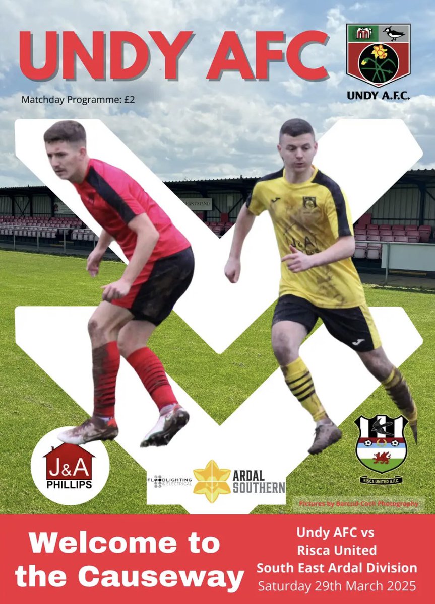 Undy AFC (@undyafc) on Twitter photo Programmes available on the gate today for today’s game against Risca United 👇
<a href="/ArdalSouthern/">Ardal Southern</a> <a href="/YClwbPelDroed/">Y Clwb Pêl-Droed</a> <a href="/TEAMWEARUK/">Total Teamwear-Newport-Cardiff</a> <a href="/argussport/">Argus sport</a> Programmes available on the gate today for today’s game against Risca United 👇
<a href="/ArdalSouthern/">Ardal Southern</a> <a href="/YClwbPelDroed/">Y Clwb Pêl-Droed</a> <a href="/TEAMWEARUK/">Total Teamwear-Newport-Cardiff</a> <a href="/argussport/">Argus sport</a>
