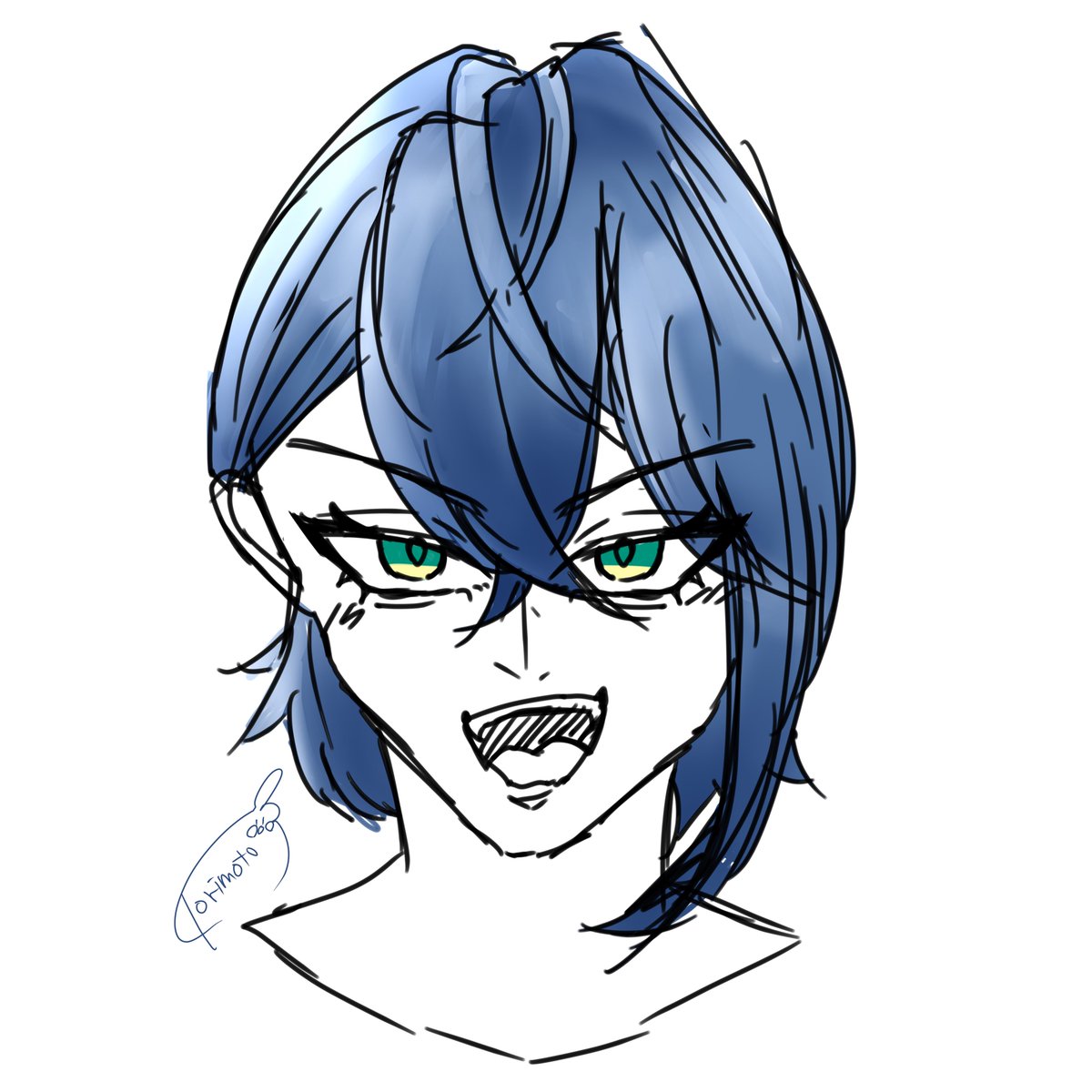 髪色練習の落書き