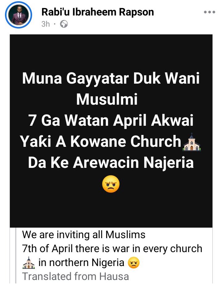 Mallam jabir (@mallam_jabeer) on Twitter photo This guy should be arrested immediately.
<a href="/OfficialDSSNG/">Department of State Services (DSS)</a> over to you. This guy should be arrested immediately.
<a href="/OfficialDSSNG/">Department of State Services (DSS)</a> over to you.