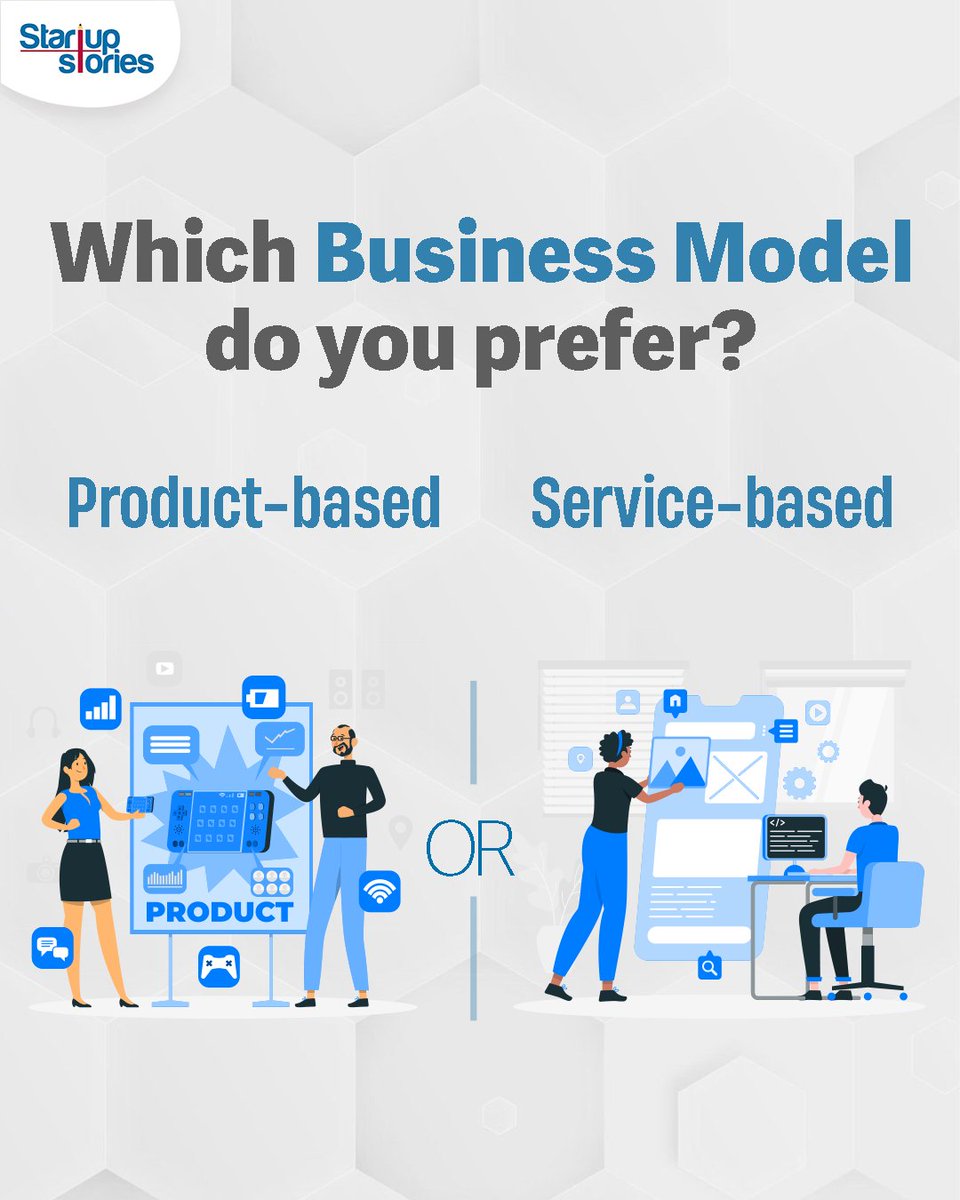 stories_startup's tweet image. Which one suits your entrepreneurial spirit? 

#BusinessModel #StartupStories #ProductVsService #EntrepreneurLife #BusinessDebate