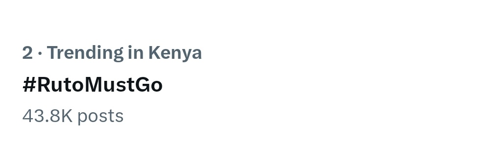BernardKavuli's tweet image. #RutoMustGo is TRENDING number 2 in Kenya.
CAN we make #RutoMustGo trend INTERNATIONALLY?
It is just SIMPLE, end all your TWEETS with #RutoMustGo.
Reply with #RutoMustGo and retweet. Let's GO!