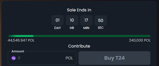 T24_Token's tweet photo. 34 Hours left before the presale ends! Hurry up!
#T24 #Trabajo24 #Contracting #Marketplace #Latam #Presale #Preventa #Cripto #Crypto #Krypto #Token #Validationrewards #Gem #Gempad #Etherauthority #Solidproof #Polygon #Polygonproject