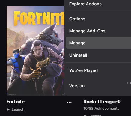 archer_fortnite's tweet image. PC PLAYERS:

If you are fiending to play STW and don't want to wait for them to fix the matchmaking;

1. Click the 3 dots on Fortnite in the EGL
2. Click "Manage" and check the "Launch Options" box
3. Put in "-IslandOverride=campaign"

Now Fortnite will launch with STW selected