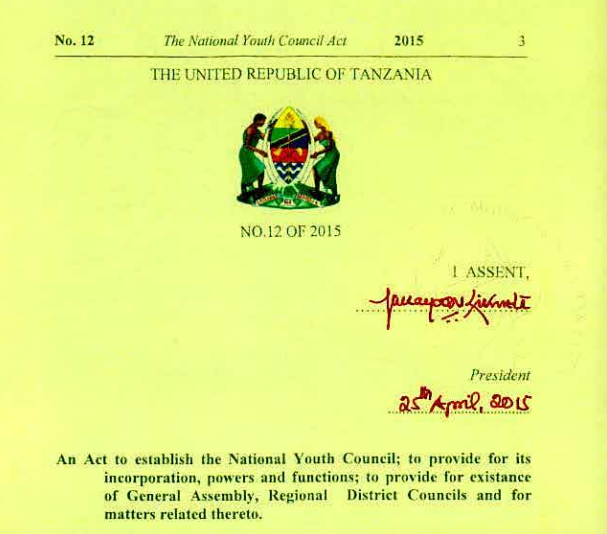 joseph_malekela's tweet photo. Miaka 10 iliyopita, @bunge_tz  lilitunga sheria No. 12 ya Mwaka 2015 inayoitwa 'The National Youth Council Act'. 

Hatua hii inamaanisha kuwa, nchi ilishajiridhisha bila mashaka kuhusu umuhimu wa kuwa na Baraza la Taifa la Vijana. Kutokuwepo, kunatunyima fursa.

#ElimikaWikiendi https://t.co/jFsuM2CSpG