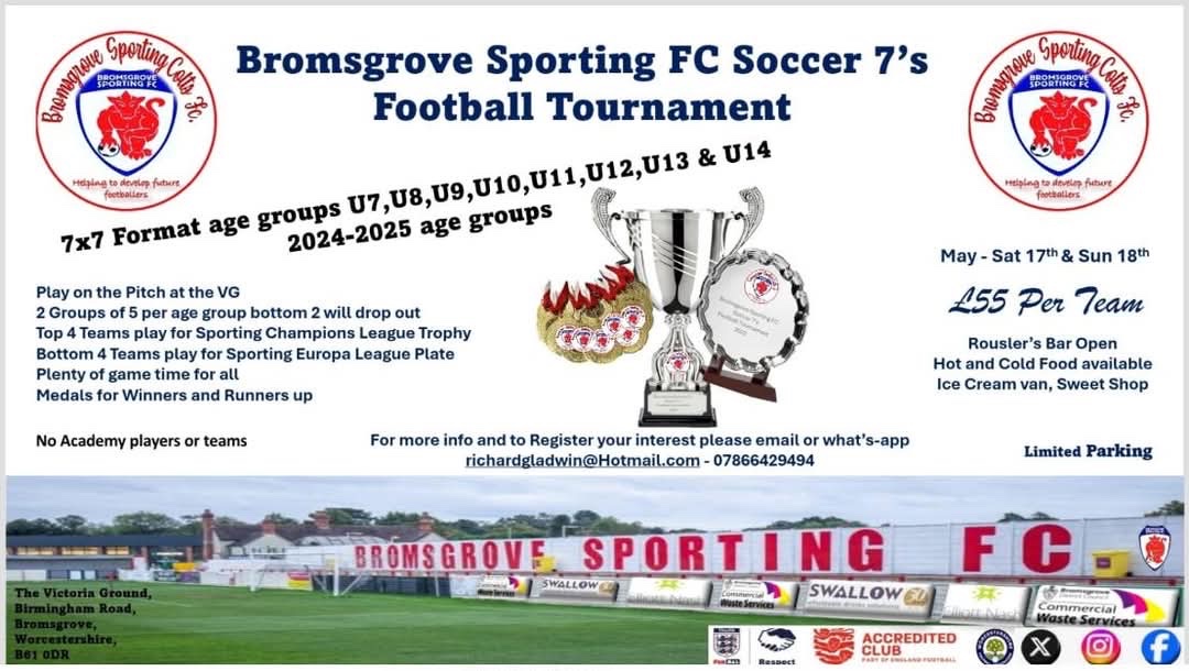 Bromsgrove Sporting Colts FC tweet media