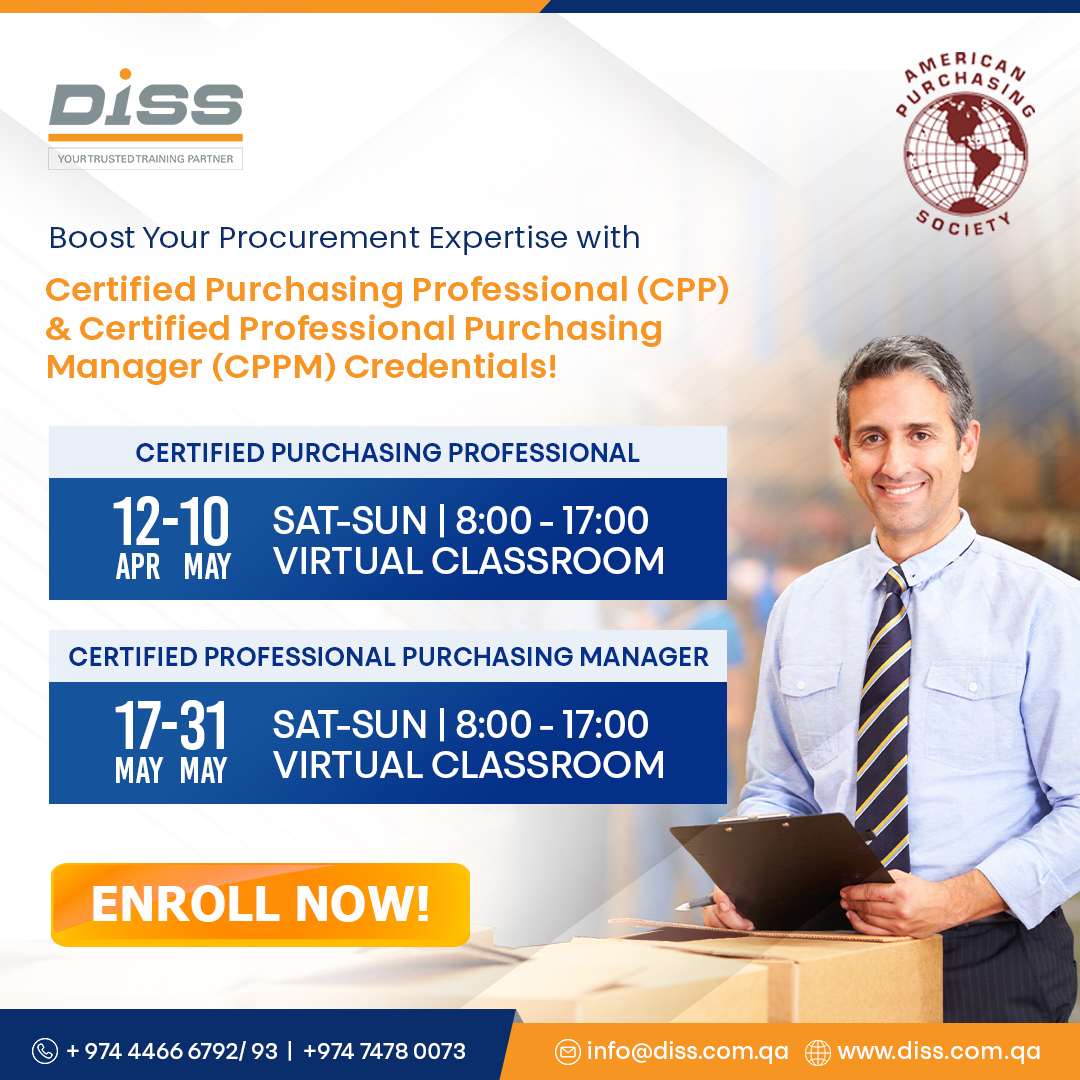 DISSQtr's tweet image. Elevate Your Career with CPP (Critical Path Planning) & CPPM (Certified Project Portfolio Manager) Certifications!
Ready to take the next step?
CONTACT US NOW!
Email: info@diss.com.qa
Call: +974 44666792 / 93
WhatsApp: +974 74780073
#CPP #CPPM #ProjectManagement #CareerGrowth