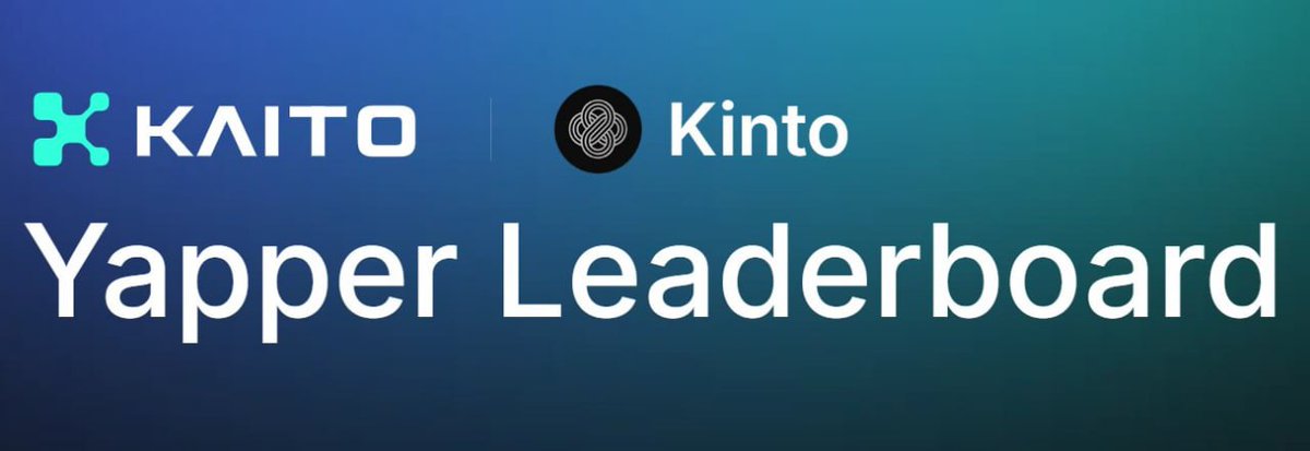 Good morning, Yappers! ☕️ 

Are you aware that <a href="/KintoXYZ/">Kinto</a> is now live on Kaito leaderboard? And TGE is around the corner 🔥 

Chances are top yappers get some $K tokens post TGE, lockin bros!
