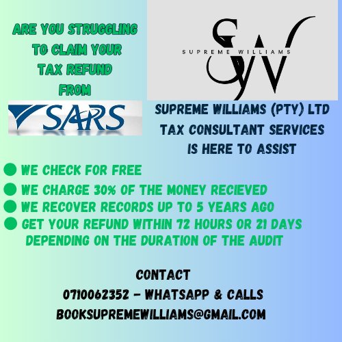 It's almost Tax Season. Claim your Refund Now!!!!

#RHODurban #NedbankCup #JusticeForCweCwe Media Tour With Sweet Guluva #mommysclubshowmax  Ashley International Sweet Guluva The Brand