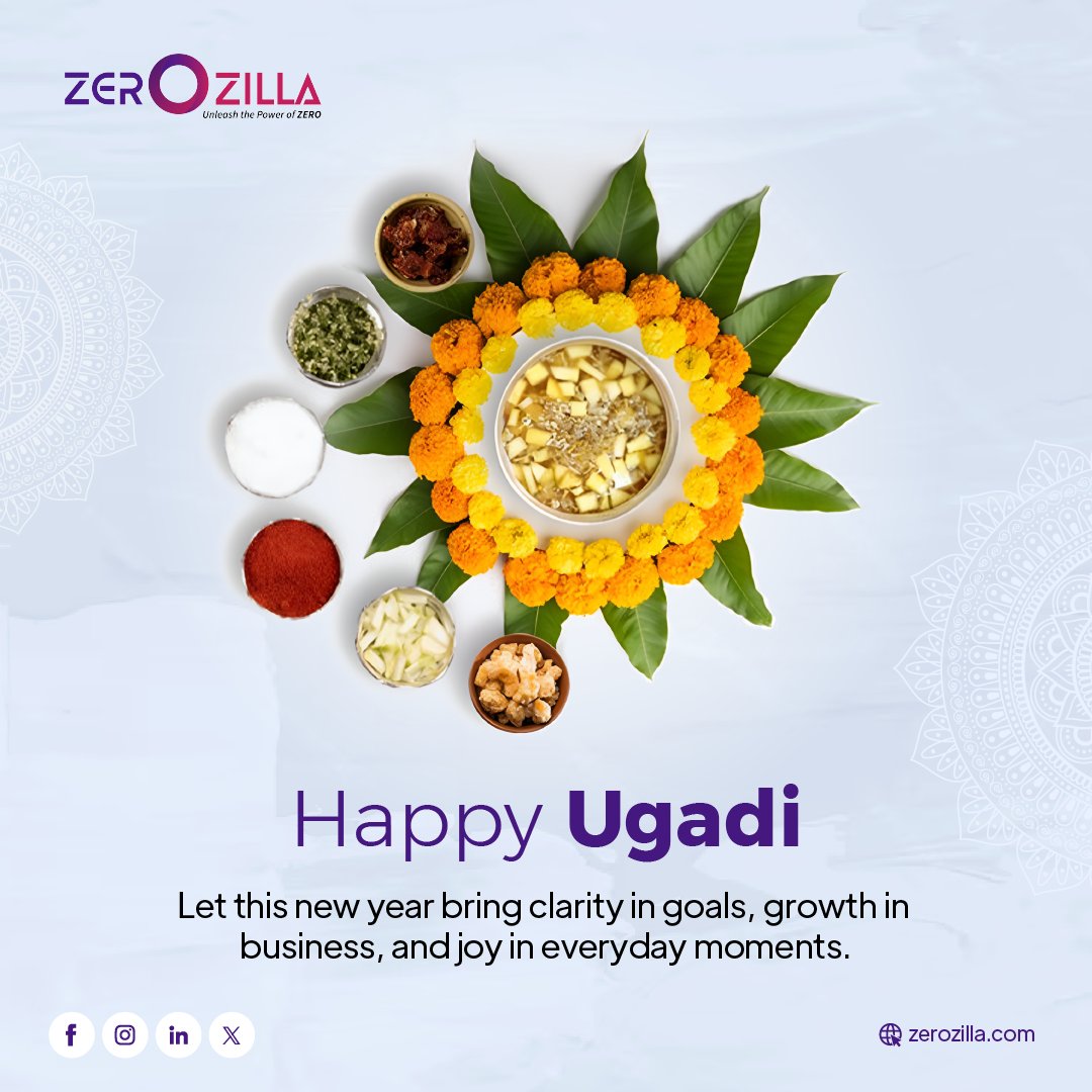 Zerozilla_com's tweet image. Just like nature resets itself with the spring season, may this be a time to reset goals, embrace innovation, and move forward with fresh energy.

Wishing you and your loved ones a very Happy Ugadi from all of us at Zerozilla!

#HappyUgadi #UgadiWishes #Zerozilla