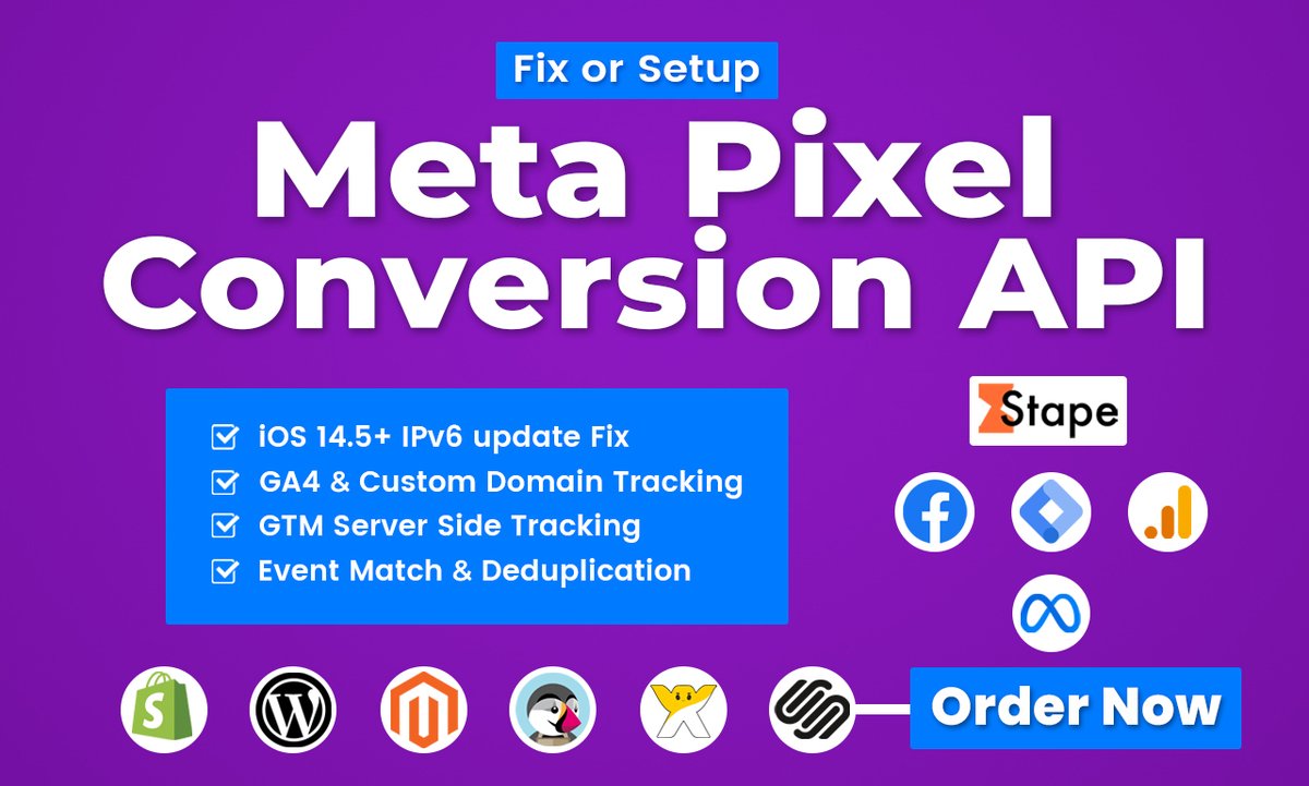 MdHedayetulhadi's tweet image. ❌ iOS 14.5 updates ruined your Meta Ad tracking?
📢 That’s why you NEED Facebook CAPI!
✅ Better data ✅ More sales ✅ Higher ROAS
DM me to get it set up! fiverr.com/s/yvpojez #FacebookCAPI