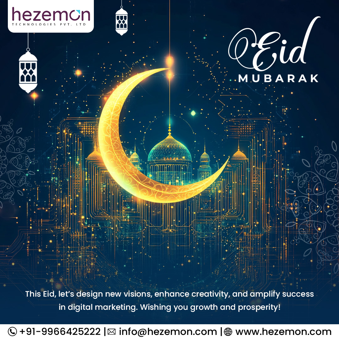 Hezemon Technologies Pvt. Ltd. (@hezemon) on Twitter photo Eid Mubarak!
Celebrate the festival of joy and success with creativity that shines as bright as the Eid moon!
Wishing you innovation, growth, and happiness this festive season.
📩 Connect with us: info@hezemon.com | 🌐 hezemon.com
#Eid2024 #MarketingInnovation Eid Mubarak!
Celebrate the festival of joy and success with creativity that shines as bright as the Eid moon!
Wishing you innovation, growth, and happiness this festive season.
📩 Connect with us: info@hezemon.com | 🌐 hezemon.com
#Eid2024 #MarketingInnovation