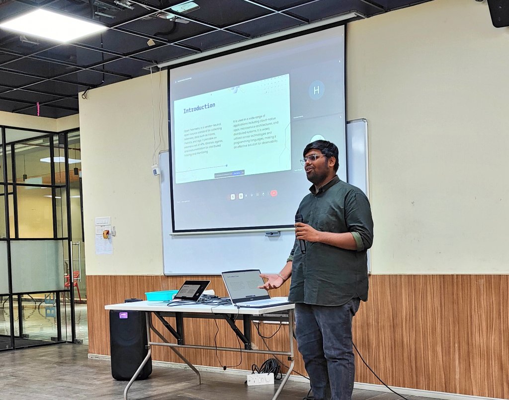 Cloud Native Thane (@cncfthane) on Twitter photo Now we have <a href="/MehtaHanshal/">Hanshal Mehta</a> to talk about <a href="/opentelemetry/">OpenTelemetry</a> Auto Instrumentation for Effortless Observability
#CNCF #CloudNativethane Now we have <a href="/MehtaHanshal/">Hanshal Mehta</a> to talk about <a href="/opentelemetry/">OpenTelemetry</a> Auto Instrumentation for Effortless Observability
#CNCF #CloudNativethane