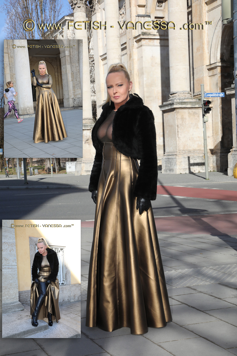 Fetish-vanessa.com
 His look is unique ✨✨✨

Check out my new update 🤩
This outfit is made
for a diva like me...
for a mistress like me...
so, made for me ☺️

When I was out and about in Munich wearing this mega leather skirt, I wished you had crawled under my skirt...