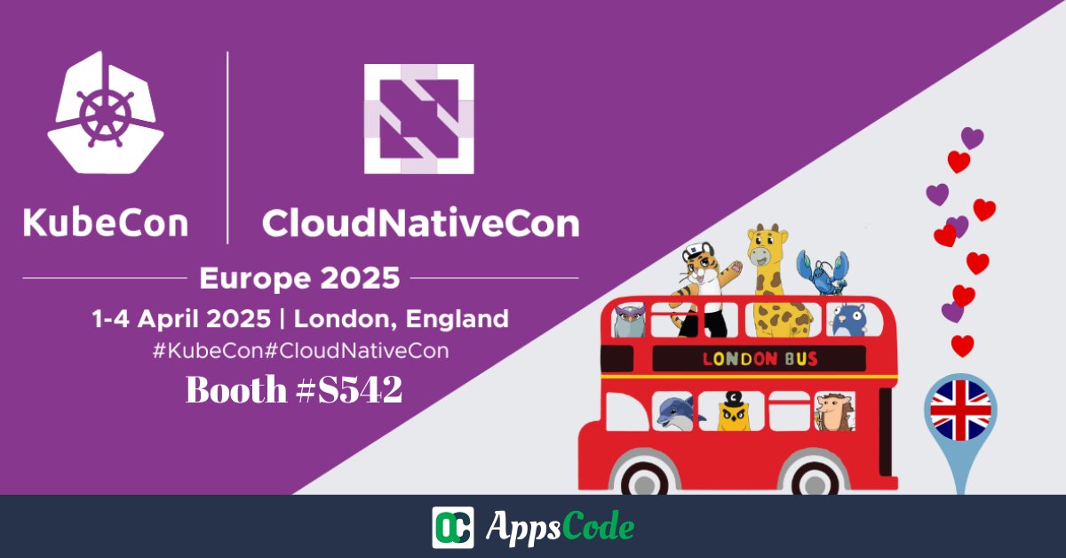 AppsCodeHQ's tweet image. ⏳ 2 days to go! Join Team .@AppsCodeHQ at booth #S542 during KubeCon EU 2025 in London!
Check out .@KubeDB, the all-in-one solution for Kubernetes database management.
📅 April 1-4, 2025
📍 Excel London | Booth S542
#KubeConEU #AppsCode #KubeDB #Kubernetes