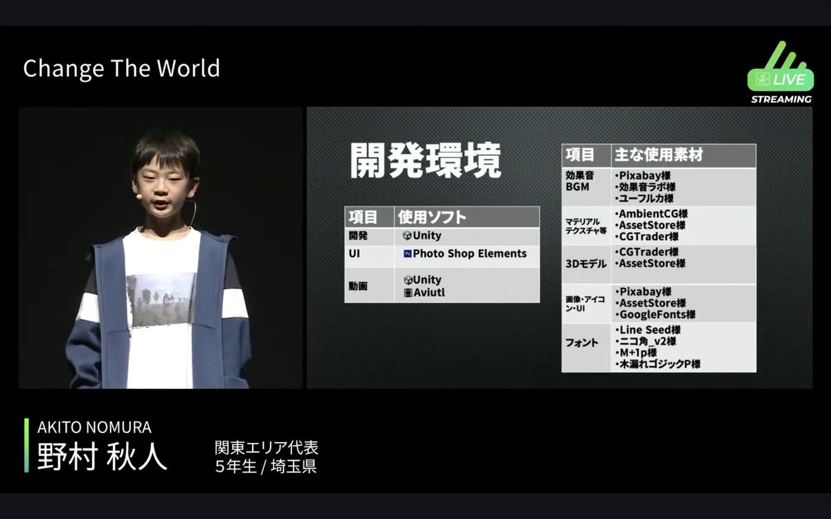 本当に小学生！？ TKGPファイナリスト作品の技術スタック紹介 🏆
🔹第3弾 「Unity × 3Dオープンワールド」🎮🌍

3月2日（日）に閉幕した小学生向けプログラミングコンテスト 「Tech Kids Grand Prix 2024」。
大人顔負けの技術スタックを駆使したファイナリスト作品をご紹介！