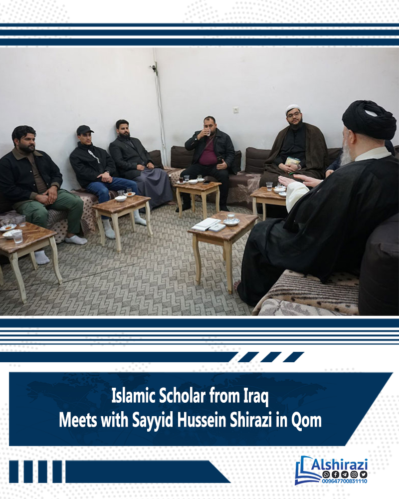 alshirazien's tweet photo. Sheikh Alaa al-Mahdawi, an Islamic researcher from Iraq, along with a delegation, met with Hujjat al-Islam Sayyid Hussein Shirazi, the son of Grand Ayatollah Sayyid Sadiq Hussaini Shirazi, in the holy city of Qom ... https://t.co/gtqEkI14l0