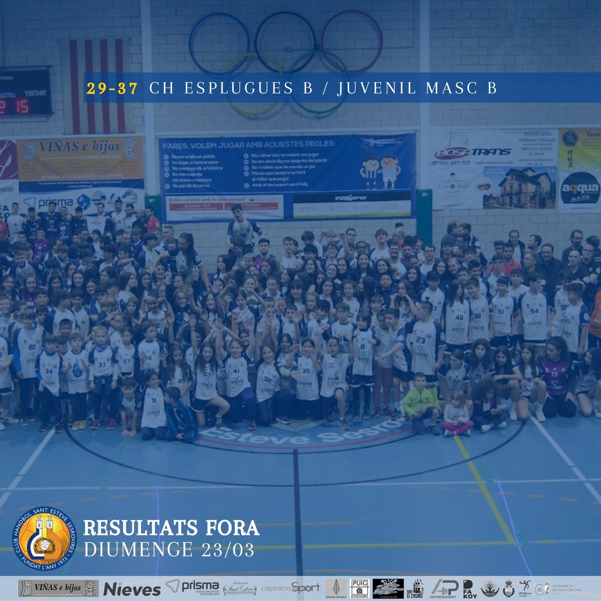 RESULTATS💙🤍

Resultats dels partits del cap de setmana del 22/23 Març

#santestevesesrovires #chses #femclub #orgullCHSES #handbol #sanesarena