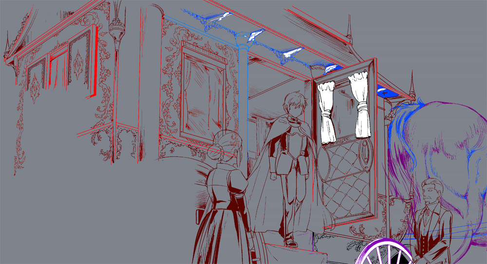 馬車とか描いてました
ごっつ時間かかった…… 