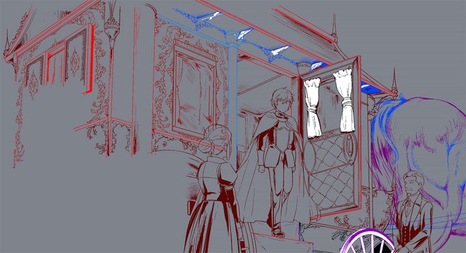 馬車とか描いてました
ごっつ時間かかった…… 