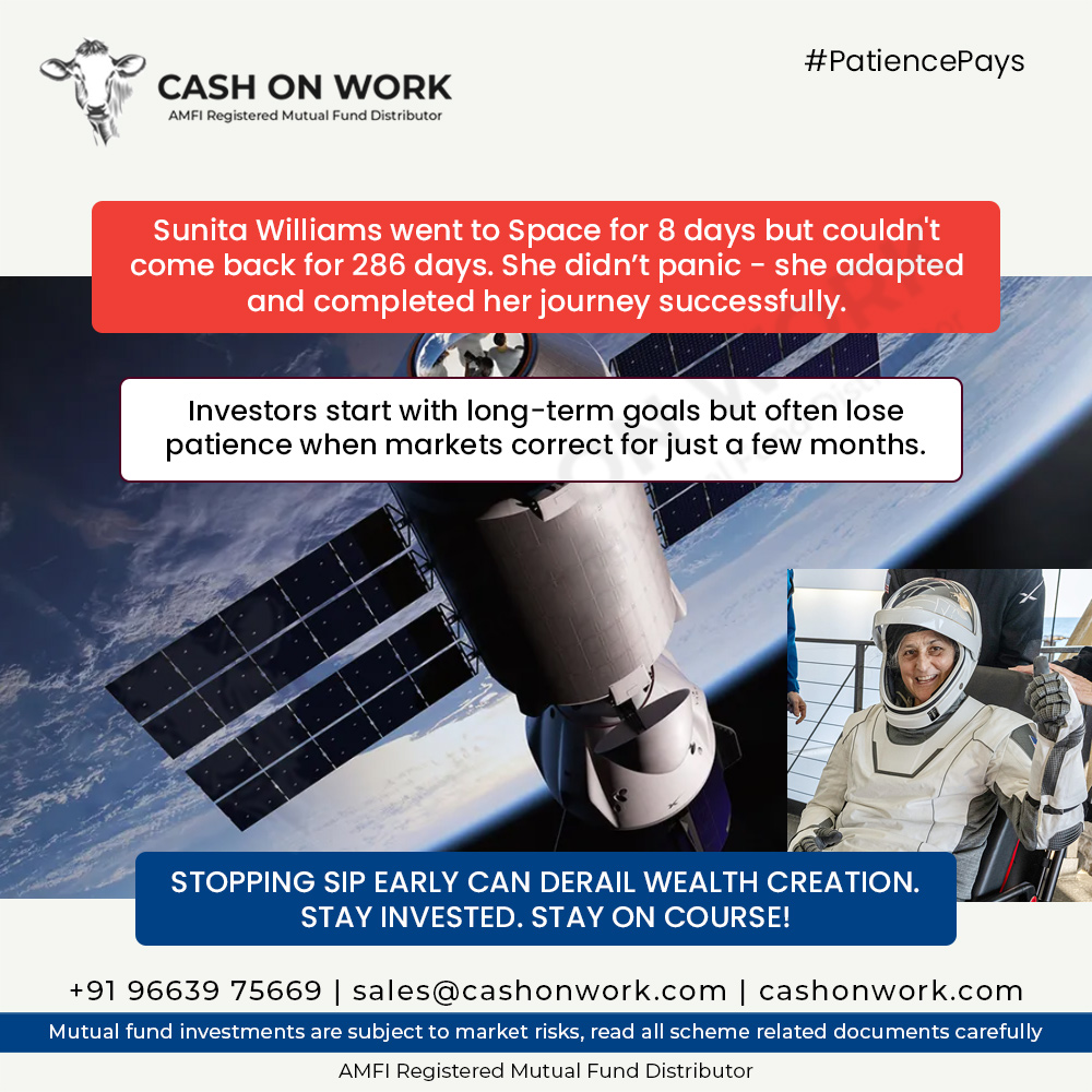 CashOnWork's tweet image. Patience Pays

To know more, please contact us -

Call: +91 96639 75669
Email: sales@cashonwork.com
Visit: cashonwork.com

Address: 201, D Block, Deepica Building, Nagavarapalya, OMR Road, KR Puram, Bangalore - 560093

#SIPPower #MFSIP #StartEarly #FinancialSecurity