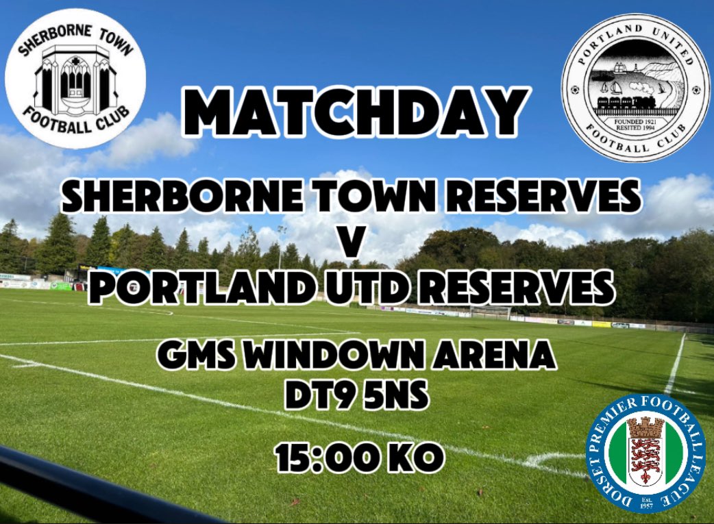 Sherborne Town Reserves (@sherborneresfc) on Twitter photo It’s MATCHDAY as we host <a href="/PortlandUnited/">Portland United FC</a>
🏟️The GMS Window Arena DT9 5NS
⚽️15:00 KO
💰£4 Adults ,£2 Concessions, U16s Free
🍻Bar open from 14:00 (no hot food today but snacks and hot drinks available from the bar)
Come up and get behind the zebras 🦓 It’s MATCHDAY as we host <a href="/PortlandUnited/">Portland United FC</a>
🏟️The GMS Window Arena DT9 5NS
⚽️15:00 KO
💰£4 Adults ,£2 Concessions, U16s Free
🍻Bar open from 14:00 (no hot food today but snacks and hot drinks available from the bar)
Come up and get behind the zebras 🦓