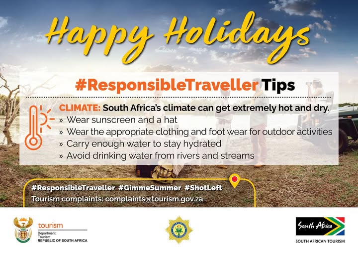 GovernmentZA's tweet photo. School are out!! And if you planning to travel, save this travel tips π
Click here for more ππ https://t.co/zcbiS8H9lx
#Shotleft
#VisitSA https://t.co/9JE7xlOYrJ