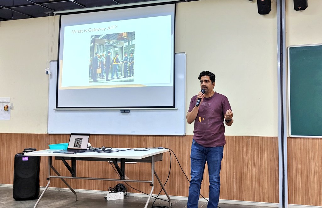 Cloud Native Thane (@cncfthane) on Twitter photo Now <a href="/AniketKanade/">Aniket Kanade</a> is here to talk about Gateway API, next gen of <a href="/kubernetesio/">Kubernetes</a> Ingress
#CloudNative #CNCF #cncfthane Now <a href="/AniketKanade/">Aniket Kanade</a> is here to talk about Gateway API, next gen of <a href="/kubernetesio/">Kubernetes</a> Ingress
#CloudNative #CNCF #cncfthane