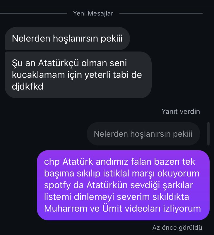 yanlışlıkla akp li biriyle mi? sevda haddini bil!!! 
#mustafakemalatatürk