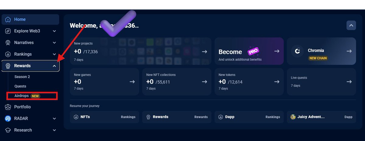 Let’s dive into a comprehensive exploration of using DappRadar to hunt for airdrop alpha

🧵

<a href="/DappRadar/">DappRadar</a>  bills itself as "The World’s Dapp Store," providing real-time data, rankings, and insights into dApps across multiple blockchains like Ethereum, Binance Smart Chain, Solana,