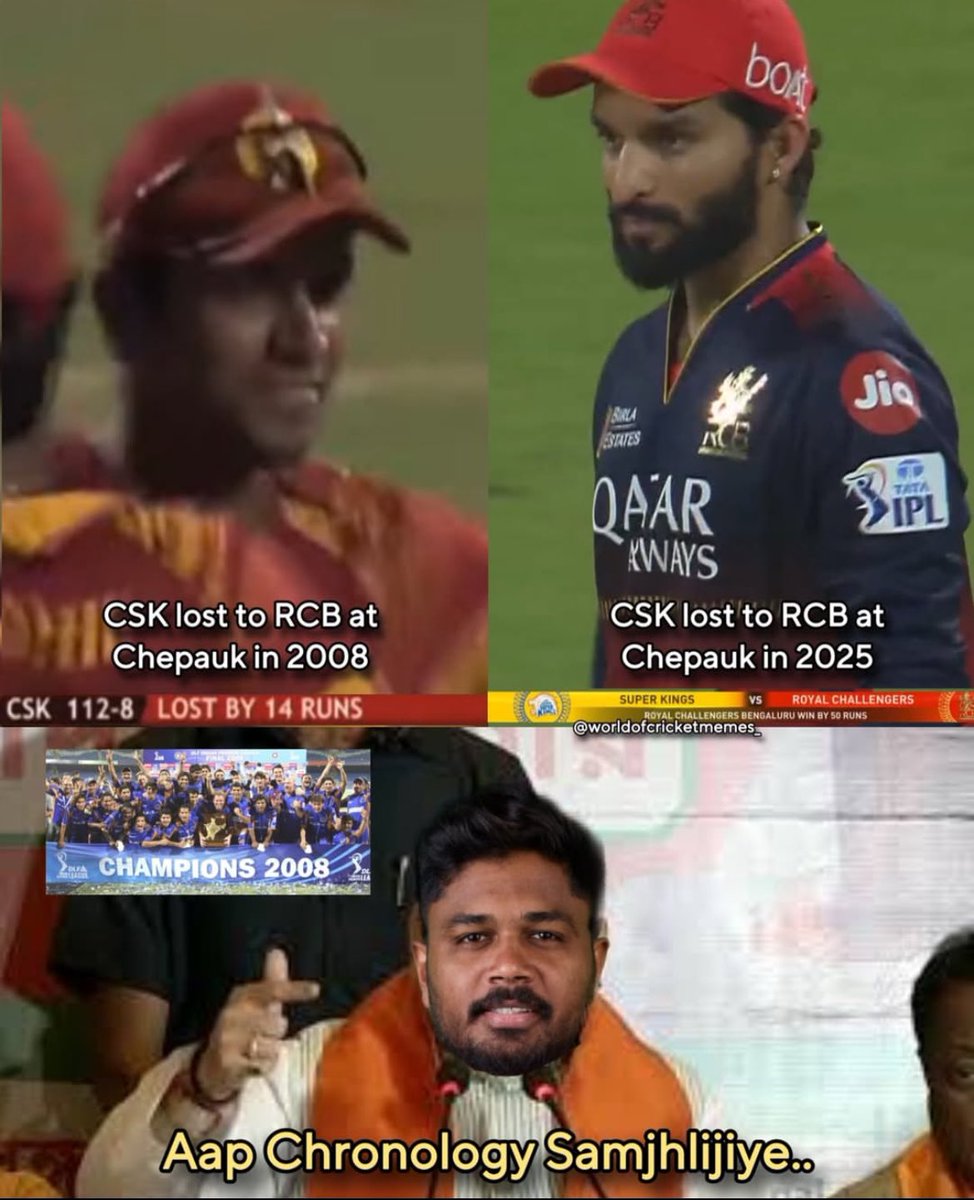 shubh_lakshya's tweet photo. The last time when RCB won at chepauk , Rajasthan Royals lifted the cup🫡 

#IPL2025 #RR #RCBvCSK https://t.co/jUmz5b0F9Y