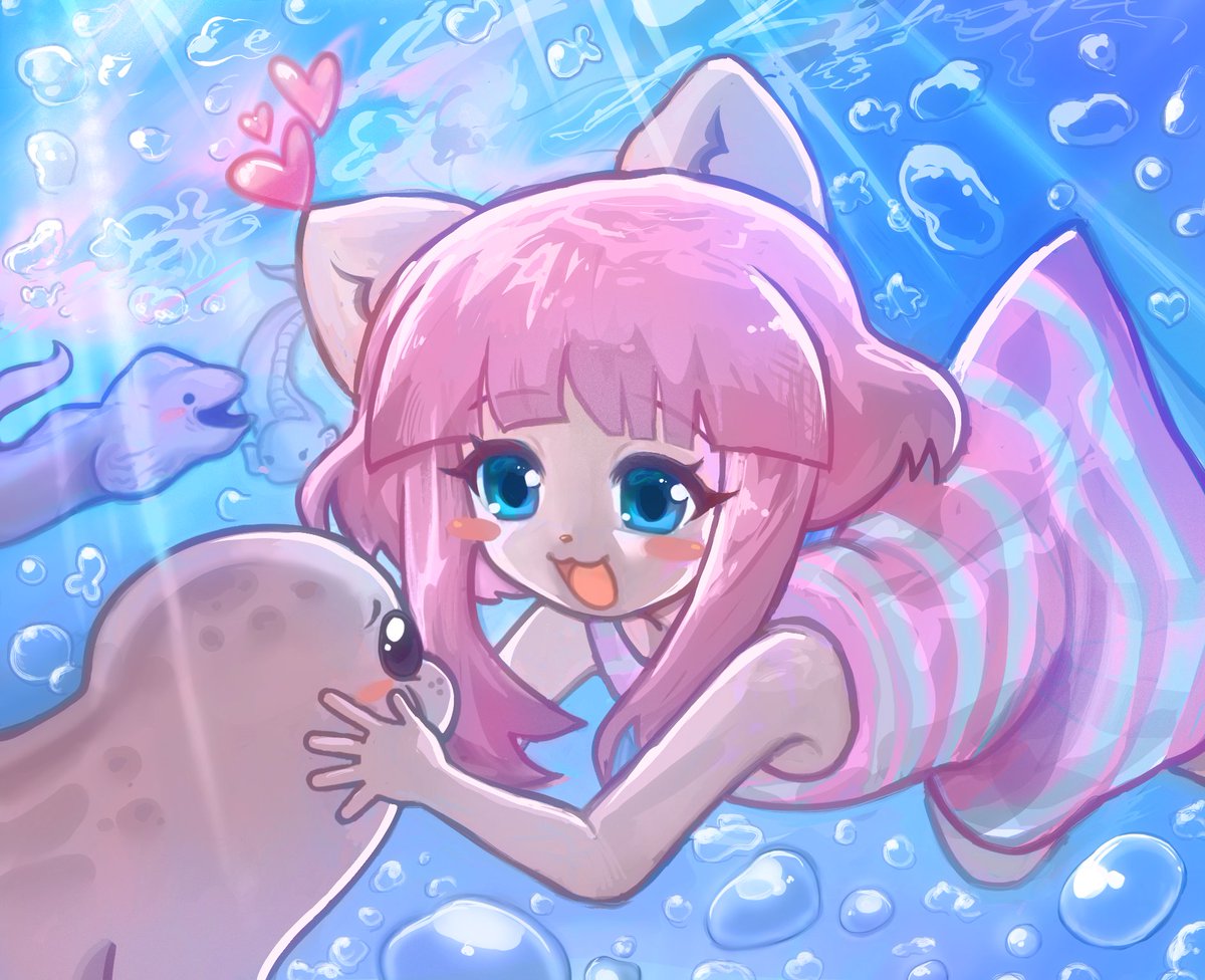 nuttykimy's tweet image. 🦭🌊 #krita #oc #art
